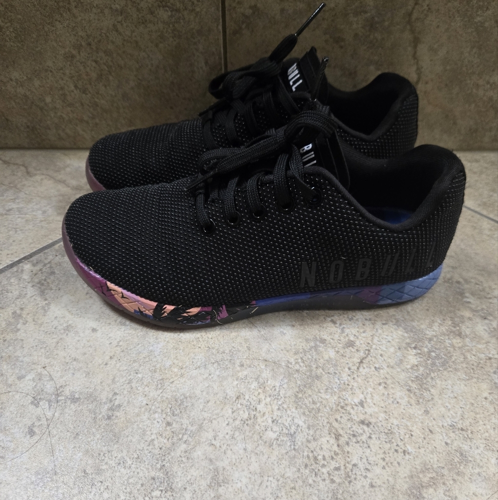 NOBULL Black Shoes with Multicolor Soles